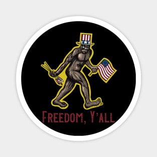 Freedom, Y’all Bigfoot Magnet